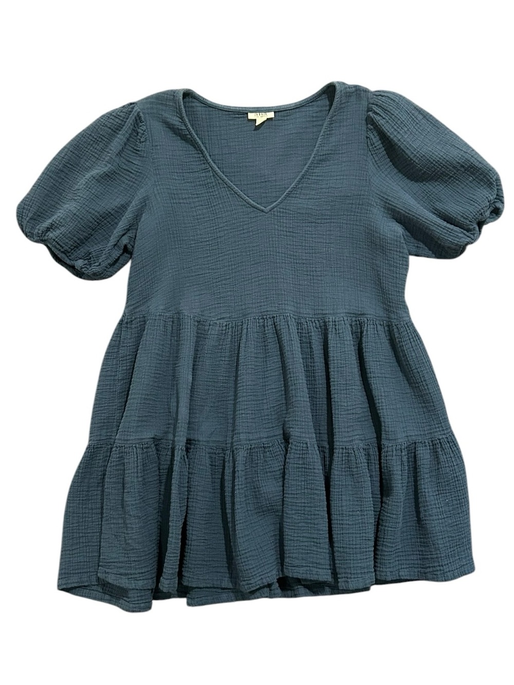 a.n.a Washed Indigo Blue Textured Tunic